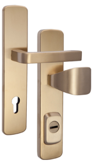 Rostex RX1 Astra RC4 security fittings, Stainless steel Matt, Handle - Square handle