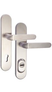 Rostex RX4-50 RC4 security fittings, Round, Stainless steel Titan matt, Solid, Handle - Handle