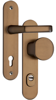 Security fitting TUONO F4 Brown, Round, Handle - Handle