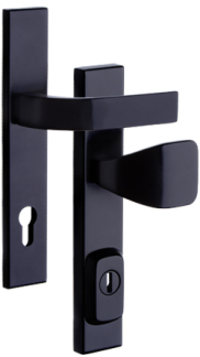 Rostex RN1 Fondi security fittings, Square, Black matt, Handle - Square handle