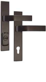 Security fitting Rostex RN4 Fondi, Square, Black matt, Handle - Handle