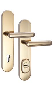 Rostex RX4-50 RC4 security fittings, Round, Titanium glossy, Exclusive, Handle - Handle