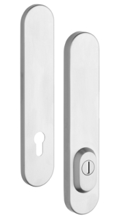 Additional lock fitting MT - RX1-50 RC4, Round, Stainless steel matt, only for Elite series