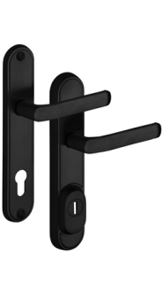 Rostex R4 Decor security fittings, Round, Stainless steel Titan matt, Handle - Handle