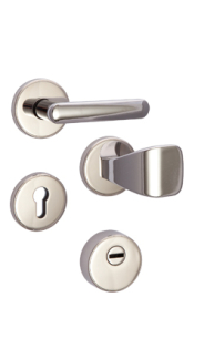 Rostex R1/H security rosette fitting MT finish, square, matt stainless steel, for the Elite and Termo series