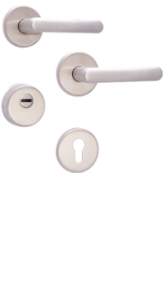 Rostex security rosette fitting R4/S MT finish, Round, Chrome Stainless steel glossy, for Elite and Termo series