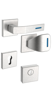 Rostex security rosette fitting R4/S MT finish, Round, Titanium glossy, for Elite and Termo series