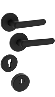 Rostex R4/H security rosette fitting MT finish, Square, Black matt, Lumino green, for Elite and Termo series