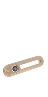 Rostex panoramic viewer, 180 with nameplate, round, matt stainless steel Titan