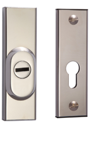 Additional lock fitting  R3 Shiny chrome, square - without insert / only for Elite series