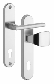 Rostex T802 security fittings, Round, Stainless steel matt, Handle - Square handle