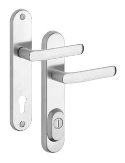 Security fitting Rostex R4, Round, Stainless steel matt, Baryte, Handle - Handle