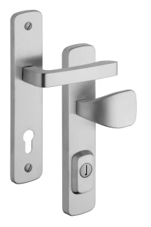 Rostex RX1 Astra RC3 security fittings, Stainless steel matt, Handle - Square handle