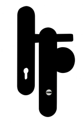 Security fitting TUONO F5 Black, Round, Handle - Handle