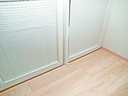 Example of locking a balcony door, lower counterpart