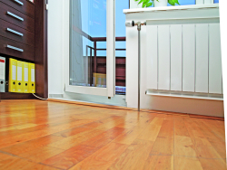 Example of locking a balcony door, lower counterpart