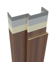 Cut in security door frame