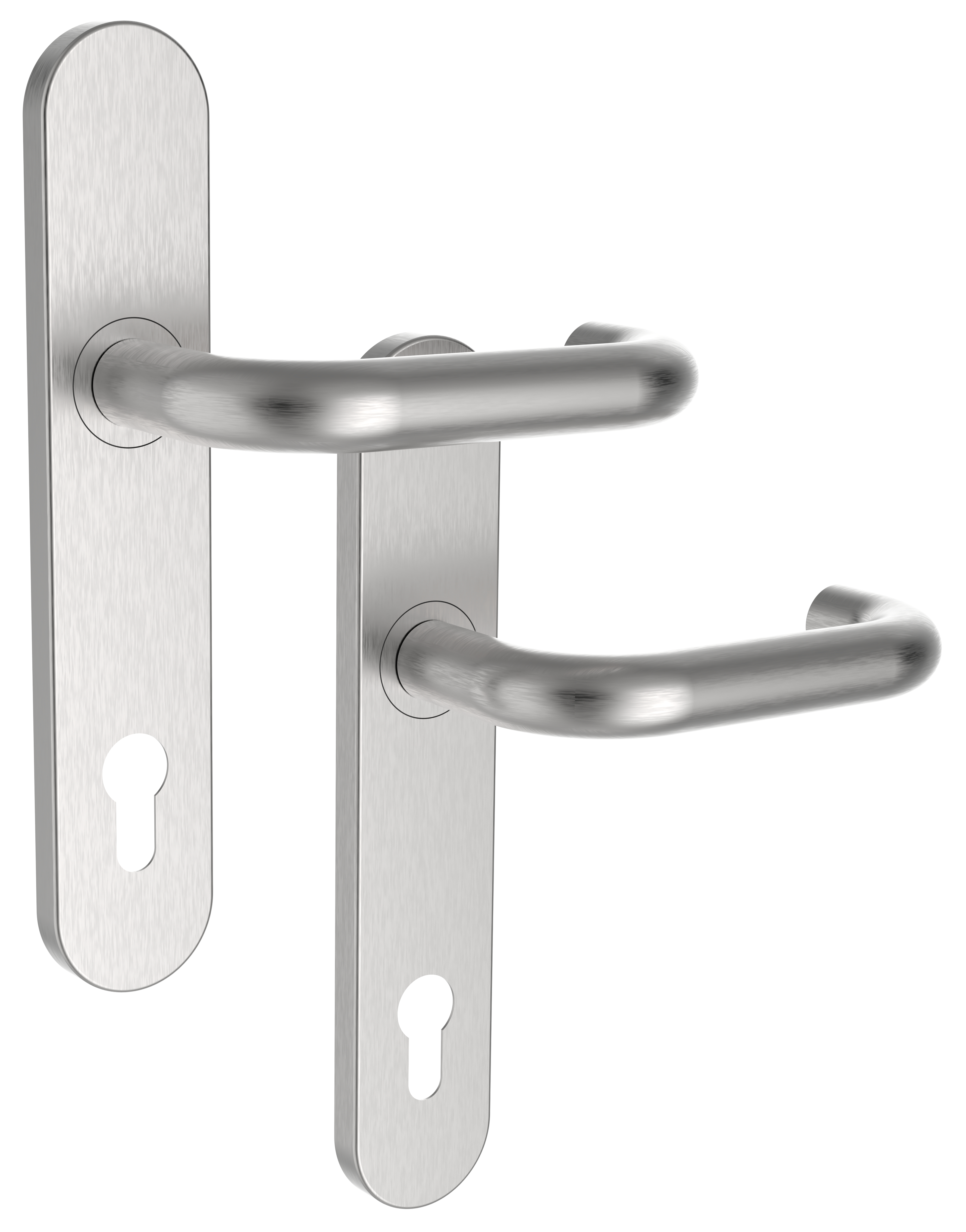 Rostex fittings Perun Obl� RC-N/A, Stainless steel matt, Handle - Handle [38mm-60mm]
