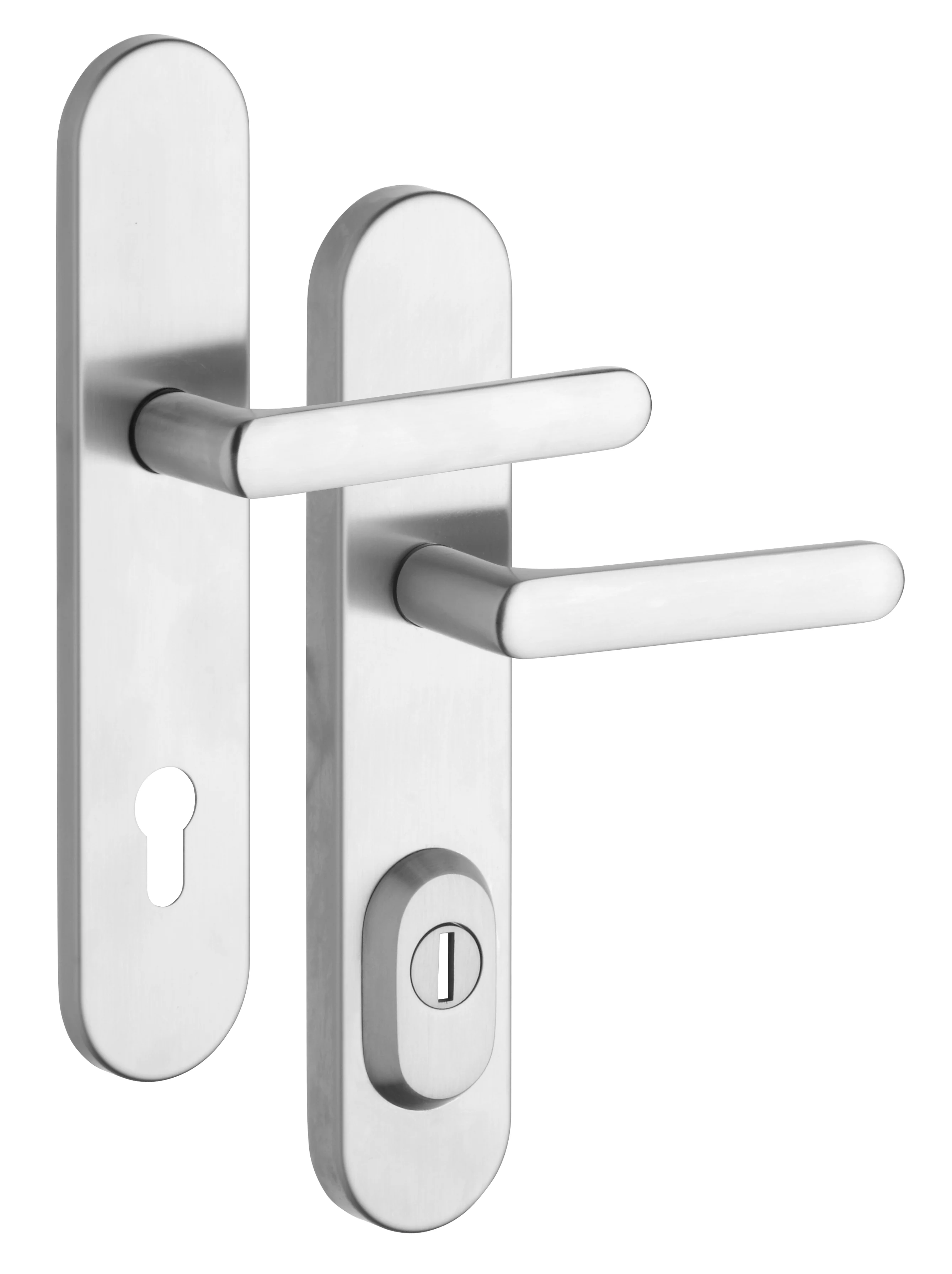 Rostex RX1 Astra security fittings RC4, EL 72mm, Stainless steel matt, Handle - Square handle