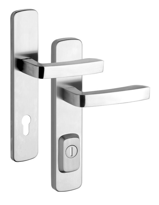 Security fitting Rostex RX4 Astra RC3, Stainless steel matt, Handle - Handle
